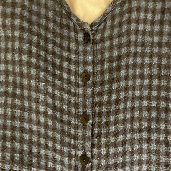 Flax brand Vintage Blue Checkered Jumpsuit (top not included). Large - Picture 3 of 7